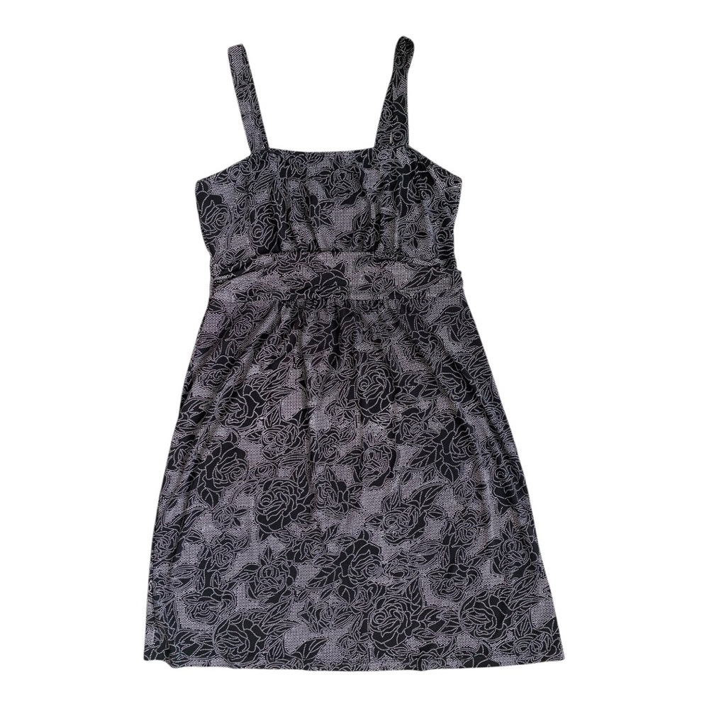 ▪️Susan Lawrence Black and Gray Patterned Midi Dress▪️